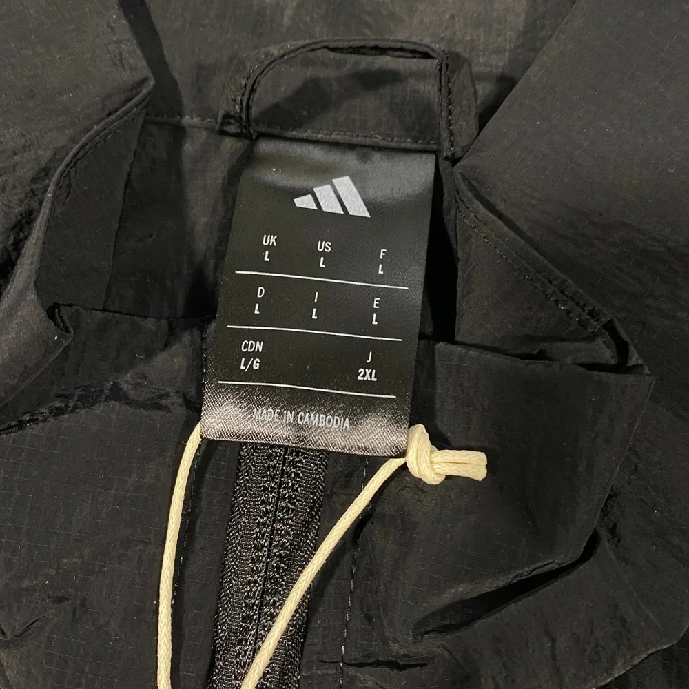 Adidas Future Icons 3-Stripes Woven 1/2 Zip Windbreaker Adult L Green Black